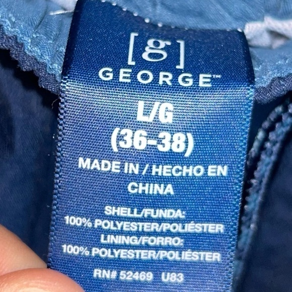 George Swim Trunks Above the Knee Pull on Elastic Waist Shorts Mesh Lined Shorts - Picture 5 of 8